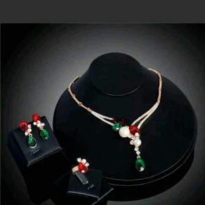 New Fashion 18K Gold plated crystal set
